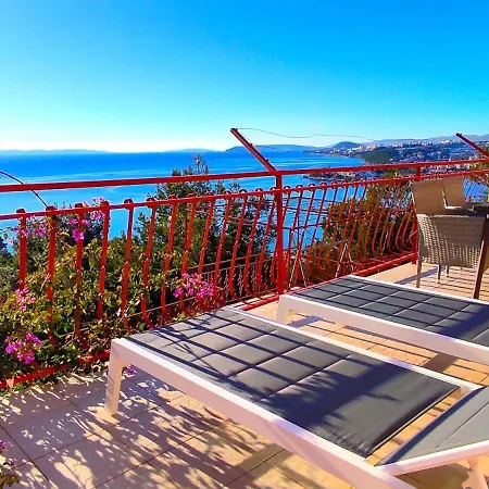 Apartmán Mit Balkon Und Aussicht Auf Bucht Podstrana
